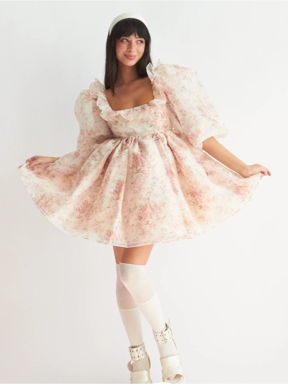 Selkie Mayfair Puff Dress Floral XS